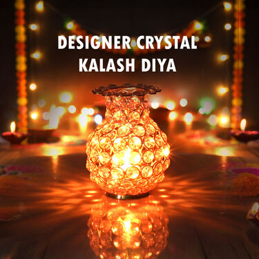 Designer Crystal Kalash Diya (1DCD1)