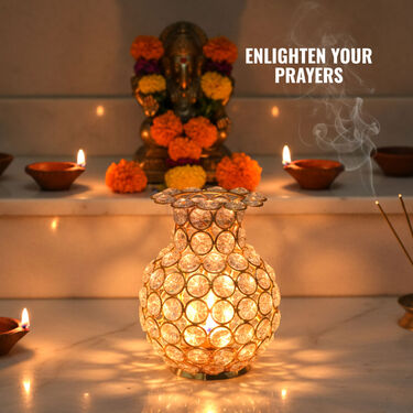 Designer Crystal Kalash Diya (1DCD1)