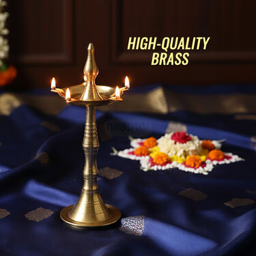 Pure Brass Standing Panch Deep (1KD1)