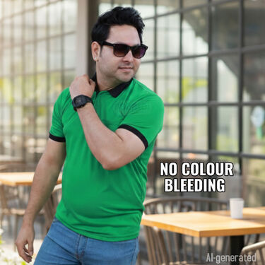 Pack of Designer Collar T-Shirts With Watch+Printed Wallet And Sunglass Free (5PTW9)