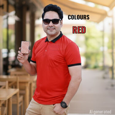 Pack of Designer Collar T-Shirts With Watch+Printed Wallet And Sunglass Free (5PTW9)