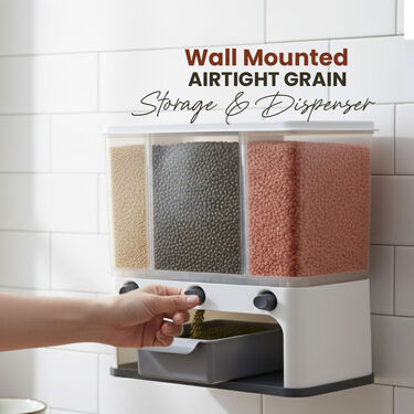 Wall Mounted Airtight Grain Storage & Dispenser (1WMSD1)