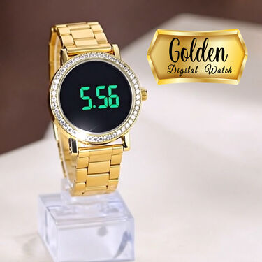 Golden Digital Watch (DW9)