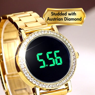 Golden Digital Watch (DW9)