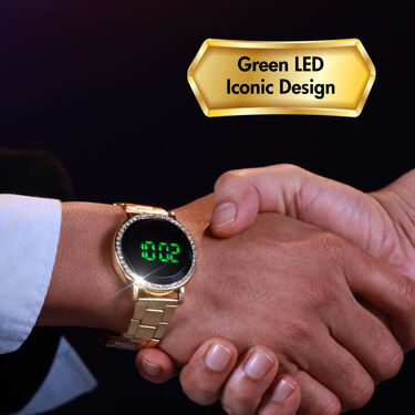 Golden Digital Watch (DW9)