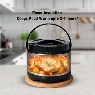 Steel Insulated Hot Flask (600ml) + Insulated Casserole (1000ml) (1C1F1)