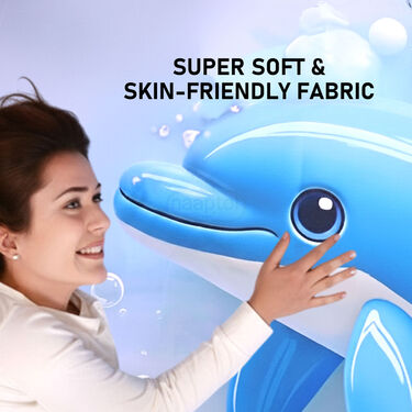 Dolphin Printed Double Bed Sheet With 2 Pillow Covers (DBS28)