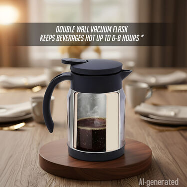 Stainless Steel Insulated Tea Kettle (500 ml) With 2 Steel Cups (1TK2C1)