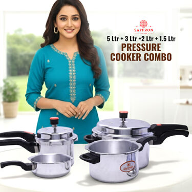 5 ltr + 3 ltr + 2 ltr + 1.5 ltr Pressure Cooker Combo (4PC4)