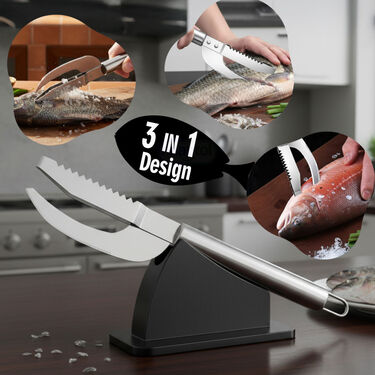 3 in 1 Fish Scaler + Free Fish Storage Containers (FS8)