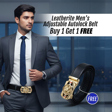 Leatherite Mens Adjustable Autolock Belt B1G1 (2ALB2)