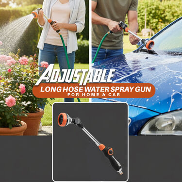 Adjustable Long Hose Water Spray Gun For Home & Car (MSWG3)