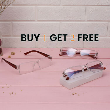 Rimless Bifocal Adaptive Power Reading Glasses Buy 1 Get 2 Free (3BORG9)