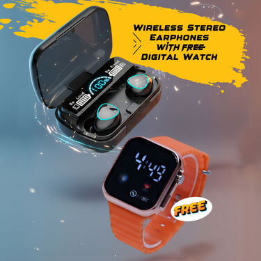 TWS Wireless Stereo Earphones With Stylish Watch (TWS86)