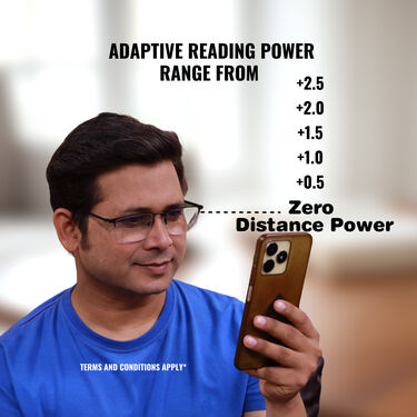 Metal Frame Progressive Power Reading Glasses Buy1 Get1 Free (2ORGPGM)