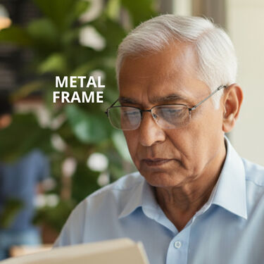 Metal Frame Progressive Power Reading Glasses Buy1 Get1 Free (2ORGPGM)