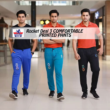 Rocket Deal Men 3 Comfortable Printed Pants(3SPT17)