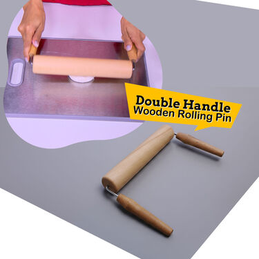 Double Handle Wooden Rolling Pin-Belan (HWRP)