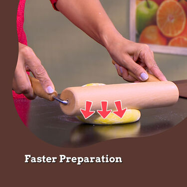 Double Handle Wooden Rolling Pin-Belan (HWRP)
