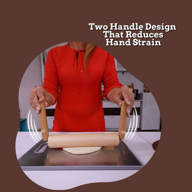 Double Handle Wooden Rolling Pin-Belan (HWRP)