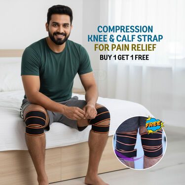 Compression Knee & Calf Strap For Pain Relief B1G1 (CKT)