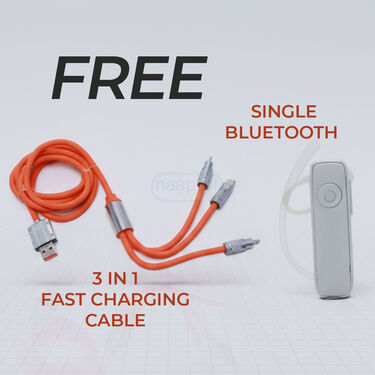 Bluetooth Calling Smart Watch T500 With Free Single Bt & 3In1 Cable (BCSW48)