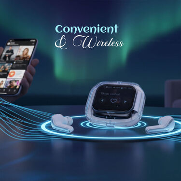 Wireless Bluetooth Earphones Transparent Touchscreen Digital (TWS91)