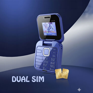 2 Sim Flip Phone With Camera & 4 Languages (PMH1 P)