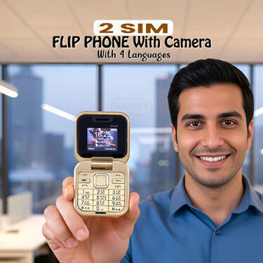 2 Sim Flip Phone With Camera & 4 Languages (PMH1 G)