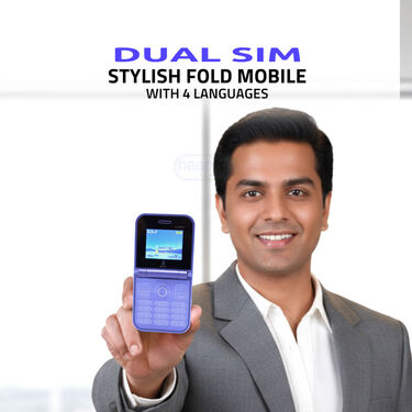 Dual Sim Stylish Fold Mobile With 4 Languages (PMH10  P)