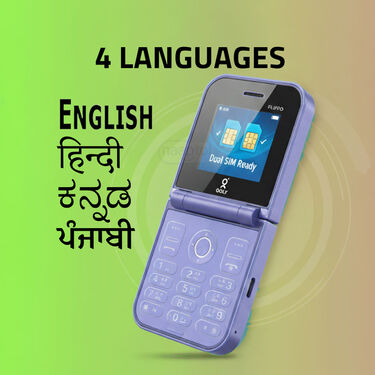 Dual Sim Stylish Fold Mobile With 4 Languages (PMH10  P)