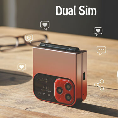 Dual Sim Stylish Fold Mobile With 4 Languages (PMH10 G)