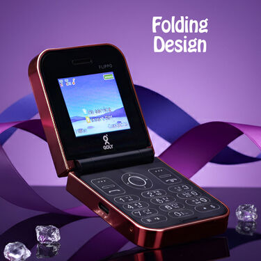 Dual Sim Stylish Fold Mobile With 4 Languages (PMH10 G)