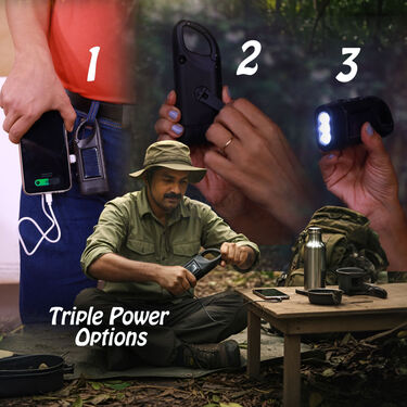3 in 1 Solar Hand Crank Emergency Powerbank With Torch (LL15)
