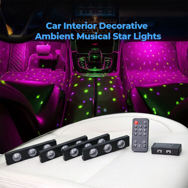 Car Interior Decorative Ambient Musical Star Lights (CIDL6)