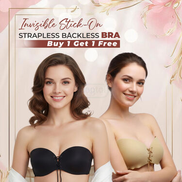 Invisible Stick-On Strapless Backless Bra B1 Get 1 Free (2SB)