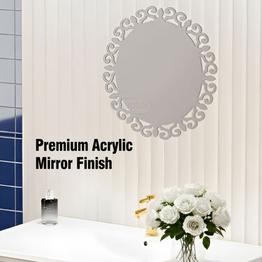 Decorative Round Wall Mirror Sticker (MWS4)