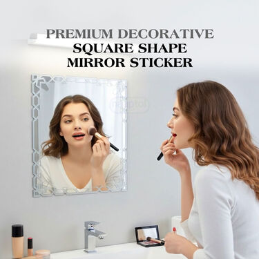 Premium Decorative Square Shape Mirror Sticker (MWS5)