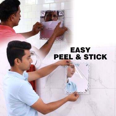 Premium Decorative Square Shape Mirror Sticker (MWS5)