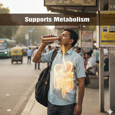 5 Ltr Copper Water Dispenser + 2 Glass & Stand with Free 300ml Copper Bottle (1CD5)