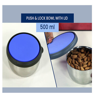 10 Pcs Steel Push & Lock Bowl Set (10PL1N)