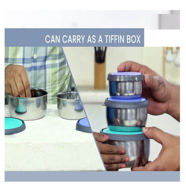 10 Pcs Steel Push & Lock Bowl Set (10PL1N)