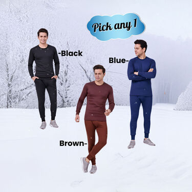 Pick Any 1 Thermocot Top Bottom Set For Mens (MTS1)