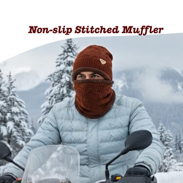 Winter Extra Warm Velvet Cap And Muffler Combo (WWC3)