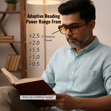 Full Frame Bifocal Coloured Adaptive Power Reading Glasses Buy1 Get 2 Free (3BCORG15)