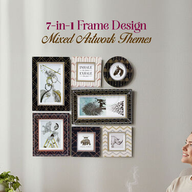 Pack of 7 Designer Wall Frame Stickers (3DWS9)