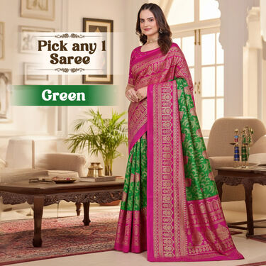 Premium Foil Work Saree - Pick Any 1 (FPS21)