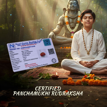 Golden Panchmukhi Rudrash Mala With OM Rudraksh Pendant (GPRMOP2)