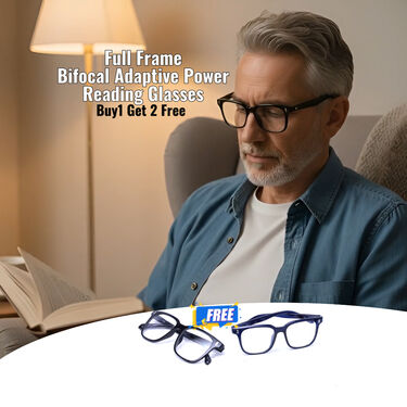 Full Frame Bifocal Adaptive Power Reading Glasses Buy 1 Get 2 Free (3BORG12)
