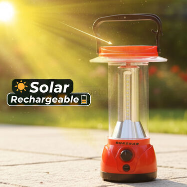 Rechargeable Solar Lantern With 360 Degree Lighting Emergency Light (LL17)